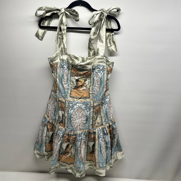 AGUA BENDITA JOAQUINA RUFFLE MINI DRESS Sleeveless SIZE Medium - Picture 2 of 9